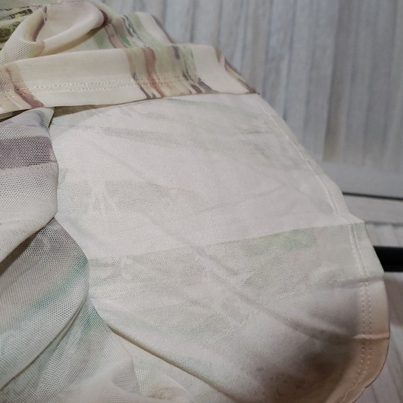 One World Women's Top Sheer Capelet Attached Tank Sparkle - Picture 6 of 13